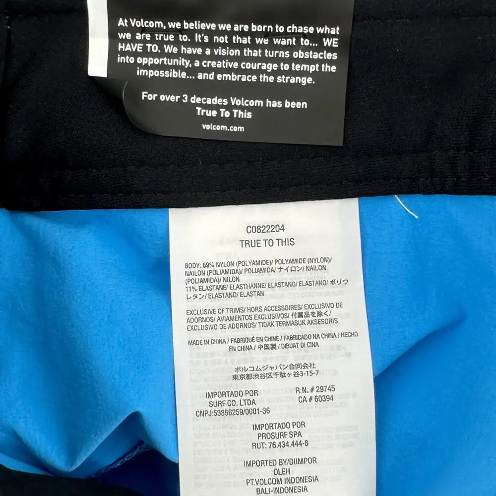 Volcom Halved Liberator Swim Trunks Boardshorts Maliblue Boys Size 18 XL
